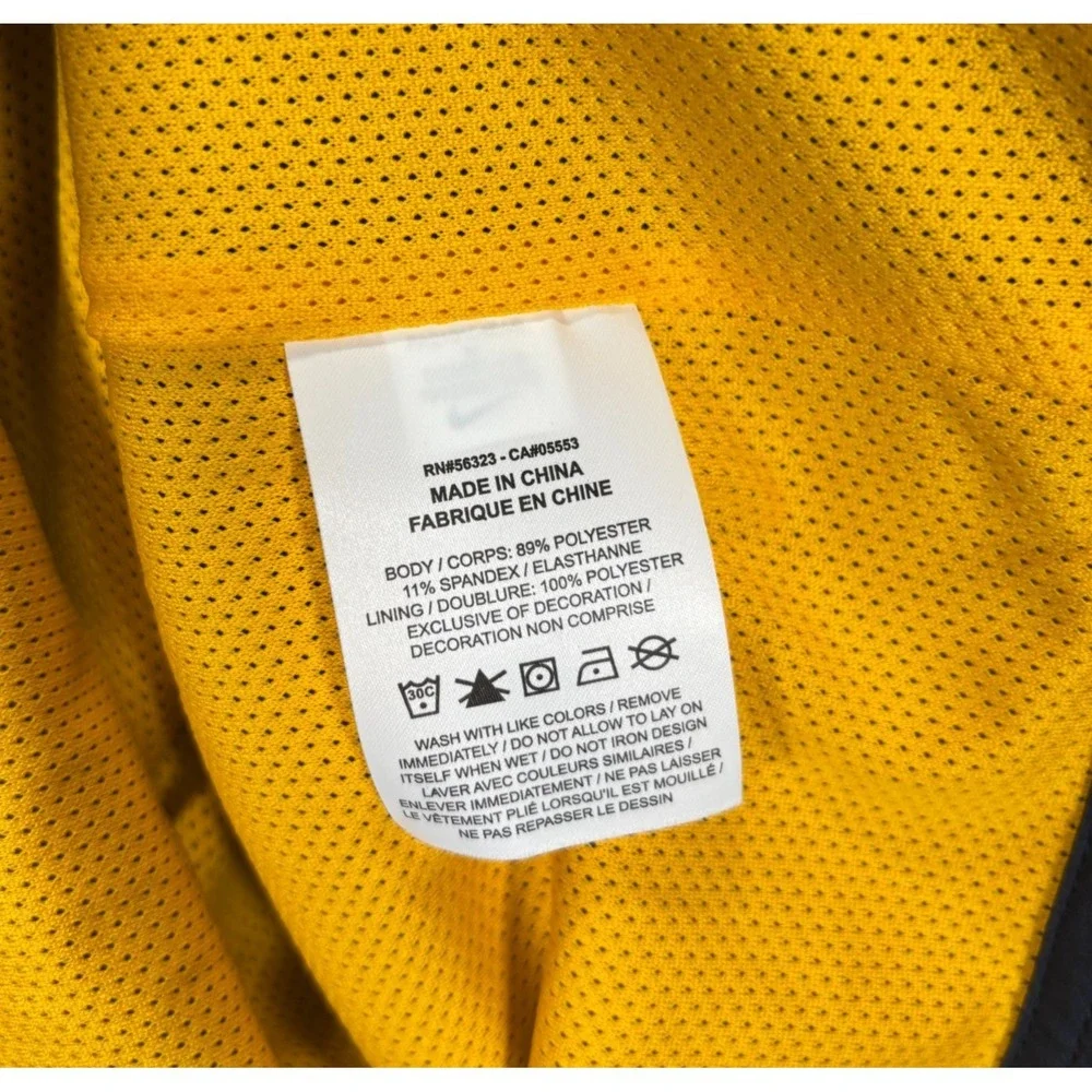 Nike West Virginia Mountaineers Jacket Mens M Full Zip Blue Embroidered On Field